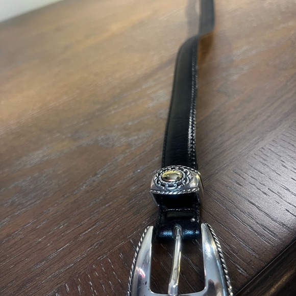 Brighton Black Leather Belt with Silver Buckle - Picture 6 of 6